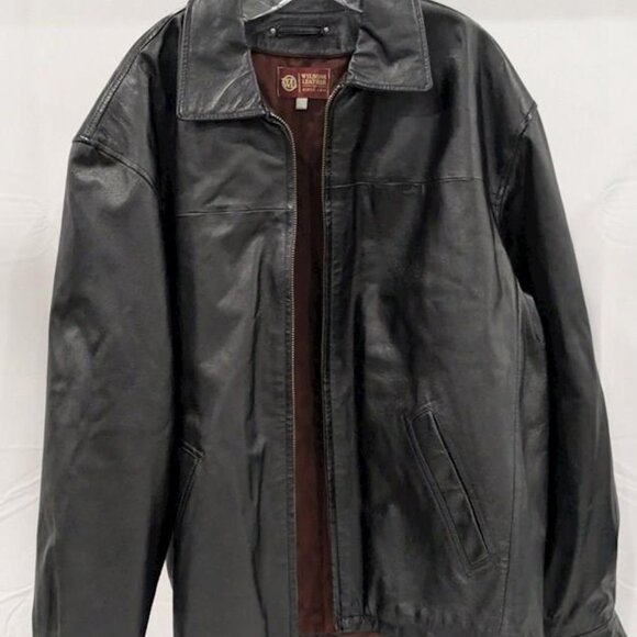 Wilsons Black Leather Jacket Men's XL - Picture 1 of 6